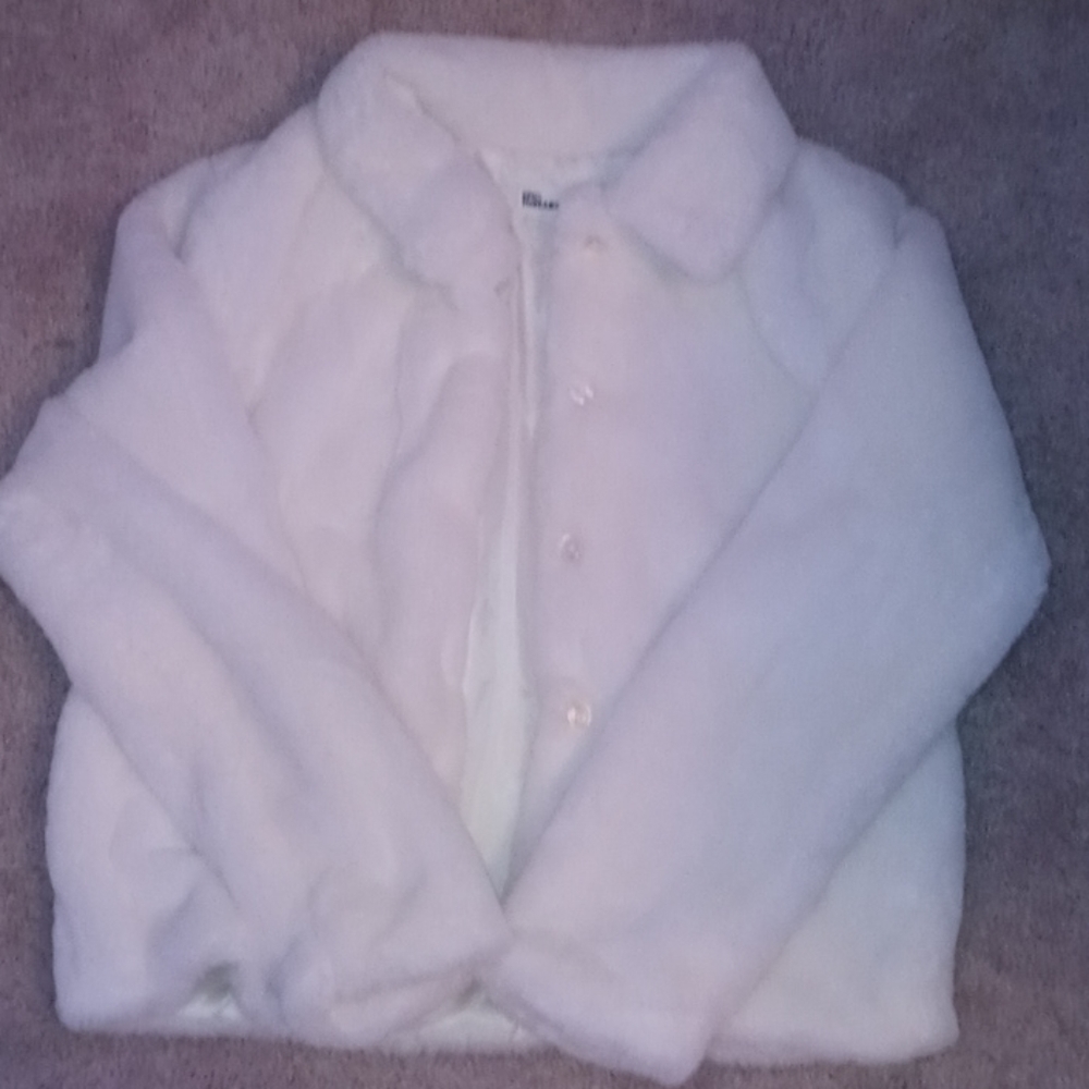 Fluffy white epic threads jacket